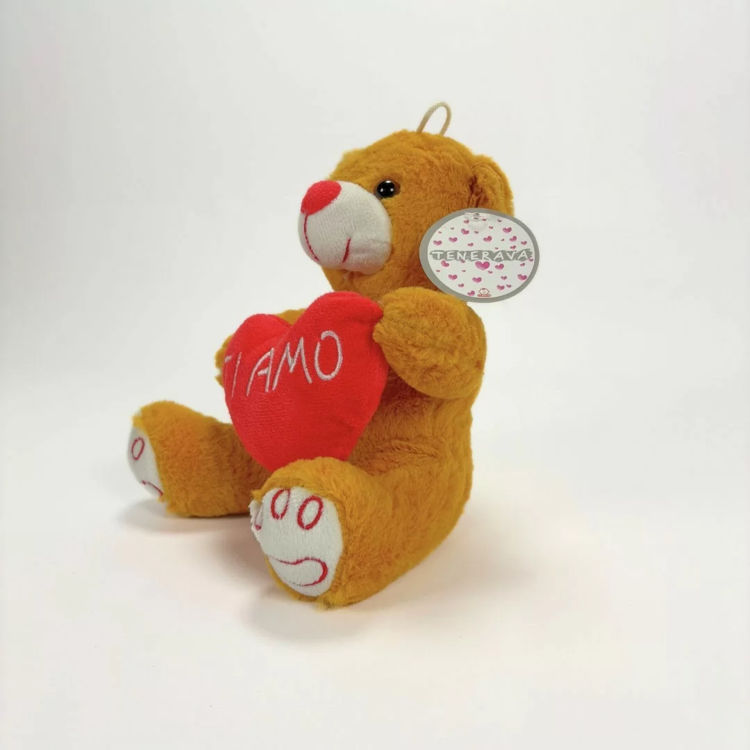 Orsetto Peluches Tenerava art. 156 altezza 18cm Arancione 2