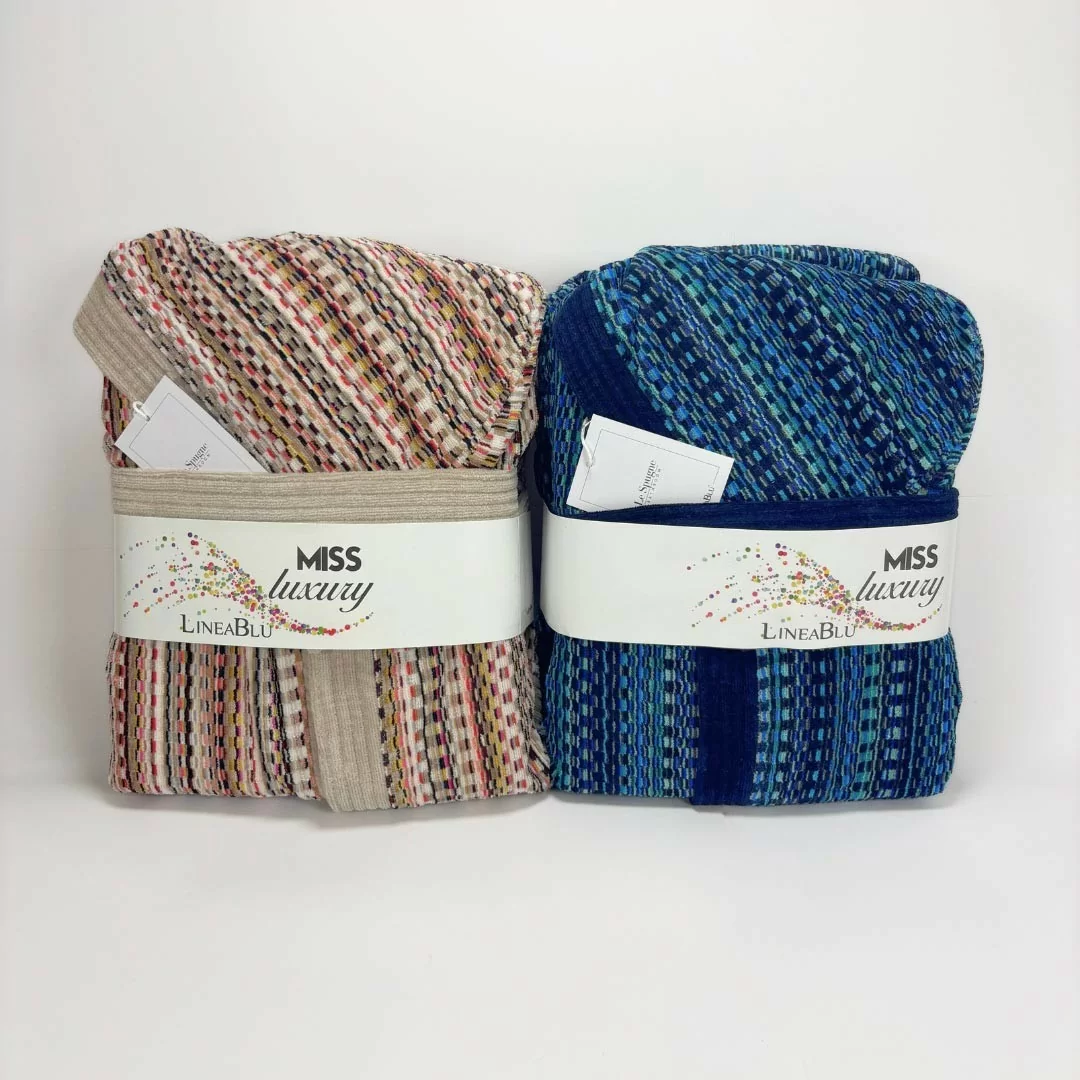 Accappatoio Lui e Lei LineaBlu art. Miss Luxury Blu Uomo... 2