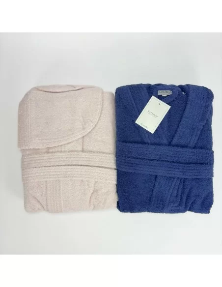 Accappatoio Lui e Lei LineaBlu art. Marte Navy Uomo e Confetto Donna