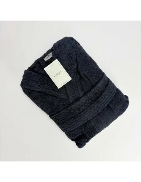 Accappatoio Lui e Lei LineaBlu art. Marte Nero Uomo e Bianco Donna