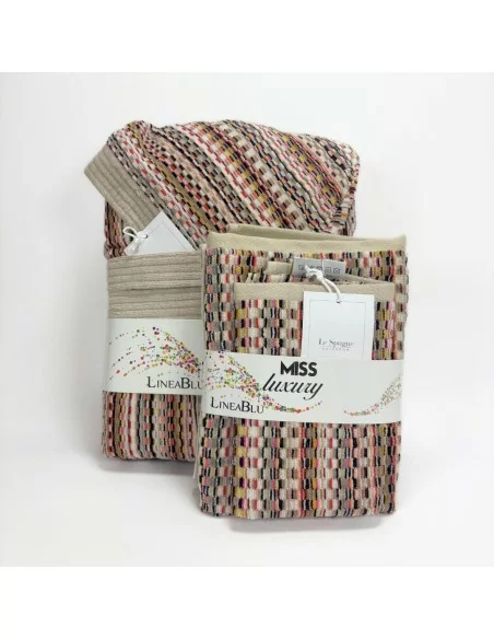 Accappatoio Spugna e Coppia Asciugamani LineaBlu art. Miss Luxury