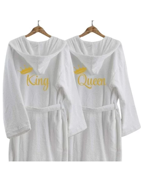 King e Queen Accappatoio Lui e Lei LineaBlu art. Marte Bianchi