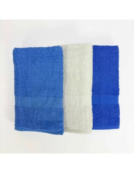 Set 3+3 Marta Marzotto in spugna 550gr/mq 100% cotone art. Gaia Bianco, Bluette e Blu