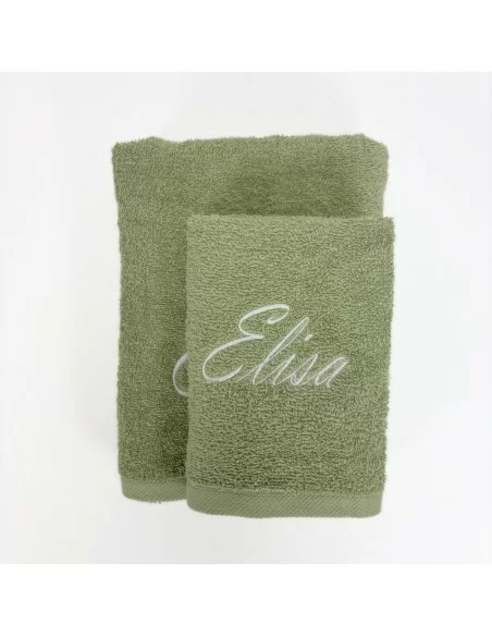 Coppia Asciugamani Personalizzati LineaBlu art. Marte Spugna 420gr/mq