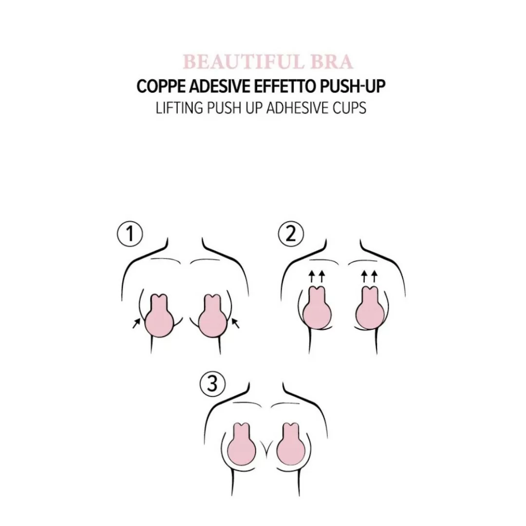 Coppe Adesive Push Up Love and Bra art....