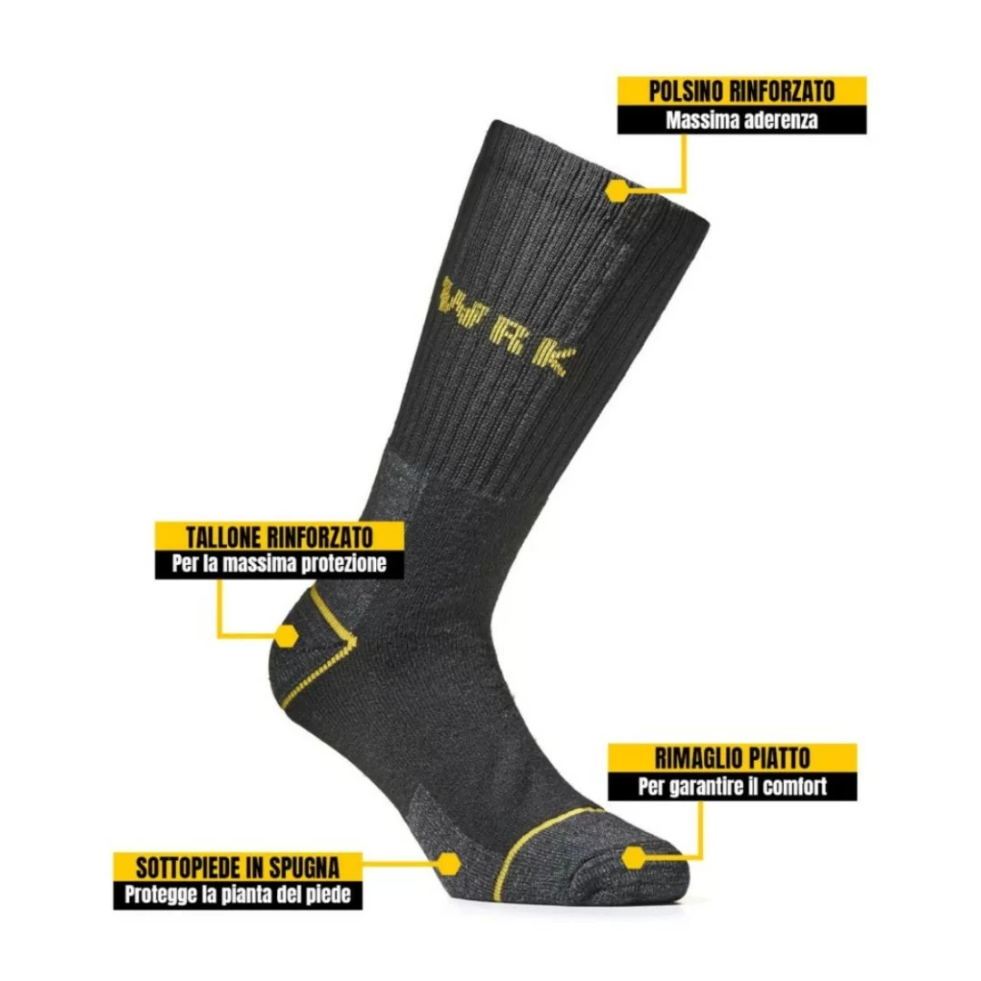 Calza Uomo Antinfortunistica art. WRK-01 Cotone set 3 pezzi 2