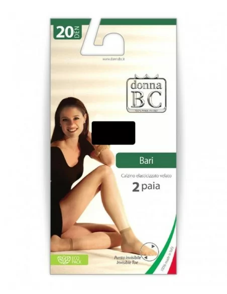 Calzini Donna BC Bari art. Sgambetto 20 Den Velati set 6 paia