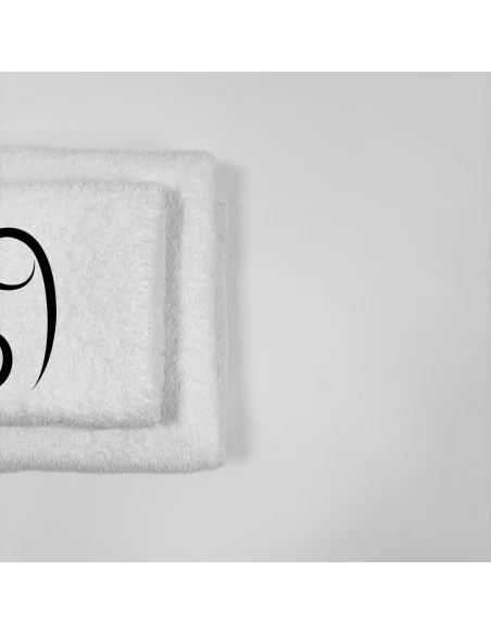Coppia Asciugamani Personalizzati LineaBlu art. Oroscopo Bianco