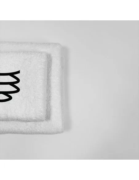 Coppia Asciugamani Personalizzati LineaBlu art. Oroscopo Bianco
