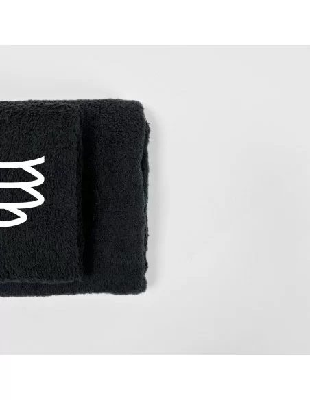 Coppia Asciugamani Personalizzati LineaBlu art. Oroscopo Nero