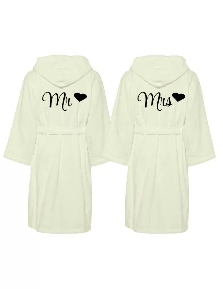 Accappatoio Lui e Lei Spugna LineaBlu art. Mr e Mrs Monocolore
