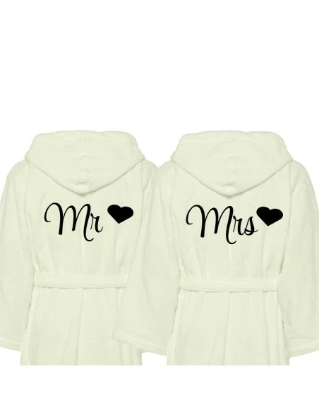 Accappatoio Lui e Lei Spugna LineaBlu art. Mr e Mrs Monocolore