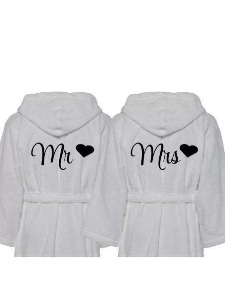 Accappatoio Lui e Lei Spugna LineaBlu art. Mr e Mrs Monocolore