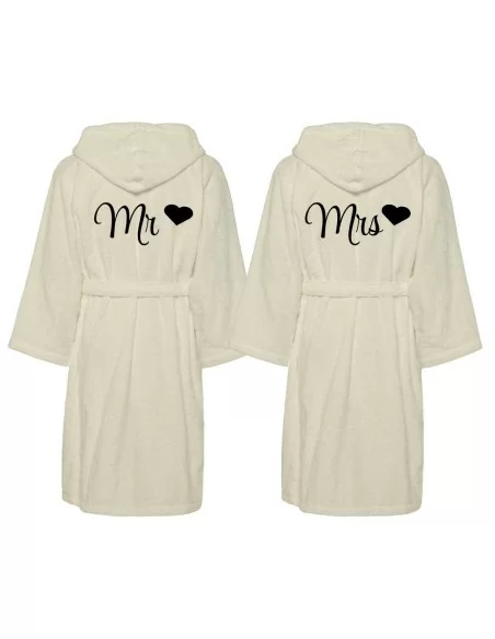 Accappatoio Lui e Lei Spugna LineaBlu art. Mr e Mrs Monocolore