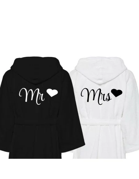 Accappatoio Lui e Lei Spugna LineaBlu art. Mr e Mrs Bicolore