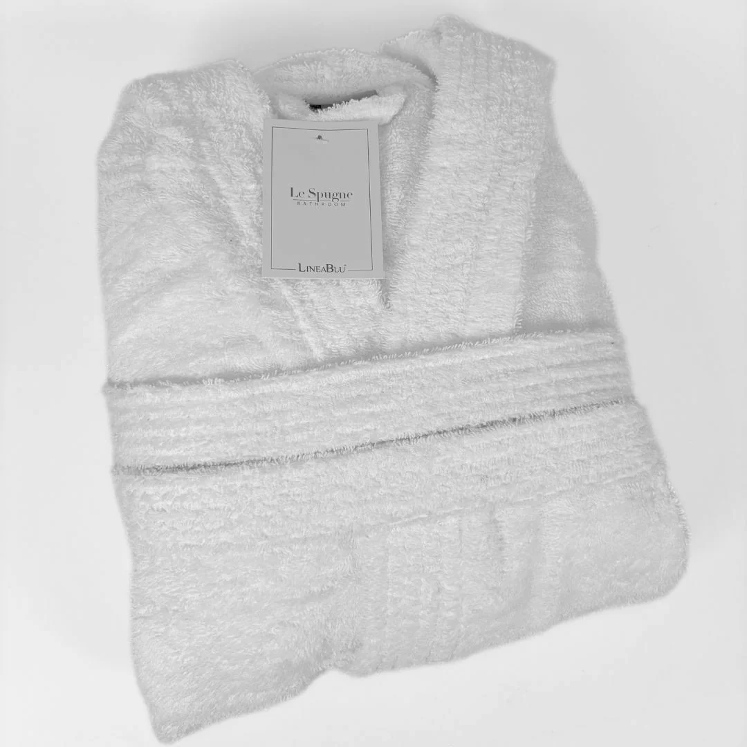 Accappatoio Personalizzato Bianco LineaBlu art. Marte Spugna 2