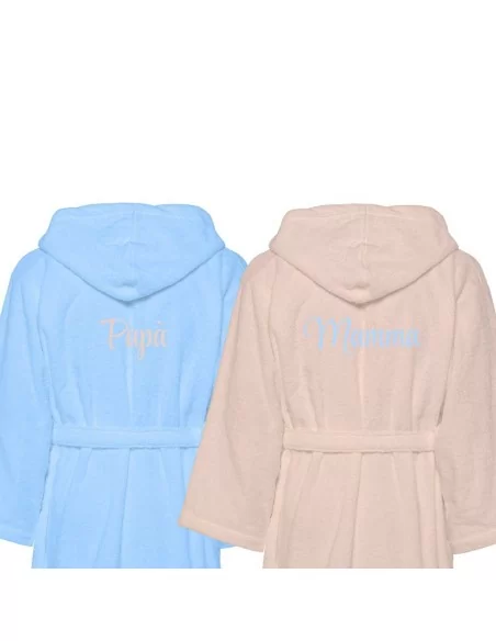 Accappatoio Lui e Lei LineaBlu art. Bicolor Papà e Mamma