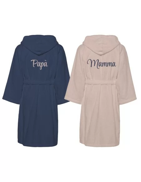 Accappatoio Lui e Lei LineaBlu art. Bicolor Papà e Mamma