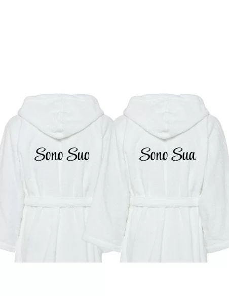 Accappatoio Lui e Lei LineaBlu art. Sono Suo e Sono Sua Ricamato