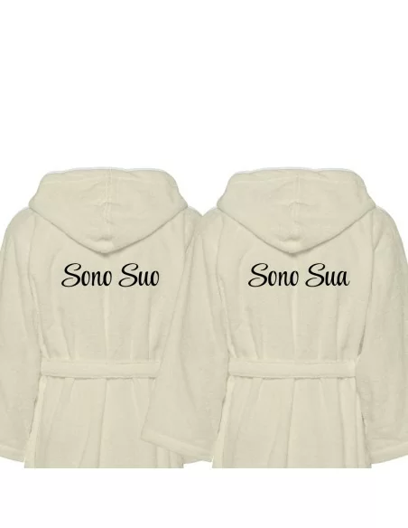 Accappatoio Lui e Lei LineaBlu art. Sono Suo e Sono Sua Ricamato