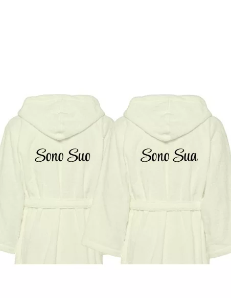 Accappatoio Lui e Lei LineaBlu art. Sono Suo e Sono Sua Ricamato