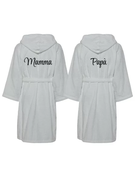 Accappatoio Lui e Lei LineaBlu art. Papà e Mamma Ricamato