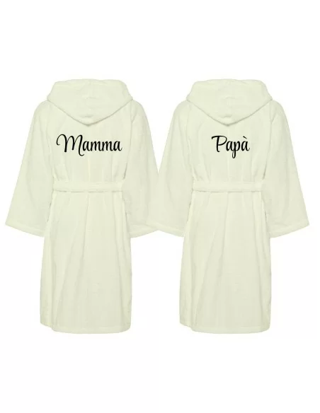 Accappatoio Lui e Lei LineaBlu art. Papà e Mamma Ricamato