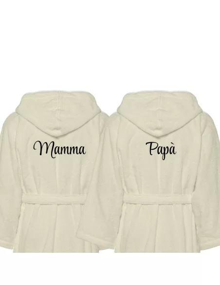 Accappatoio Lui e Lei LineaBlu art. Papà e Mamma Ricamato
