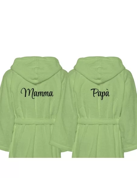 Accappatoio Lui e Lei LineaBlu art. Papà e Mamma Ricamato