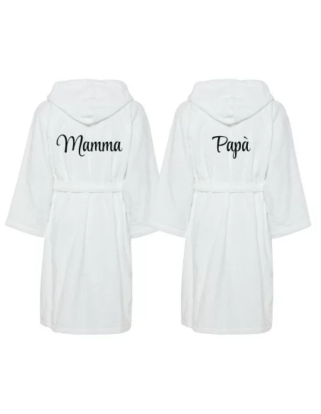 Accappatoio Lui e Lei LineaBlu art. Papà e Mamma Ricamato