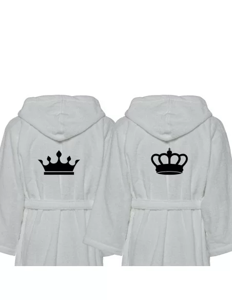 Accappatoio Lui e Lei LineaBlu art. Crown King e Queen Ricamato