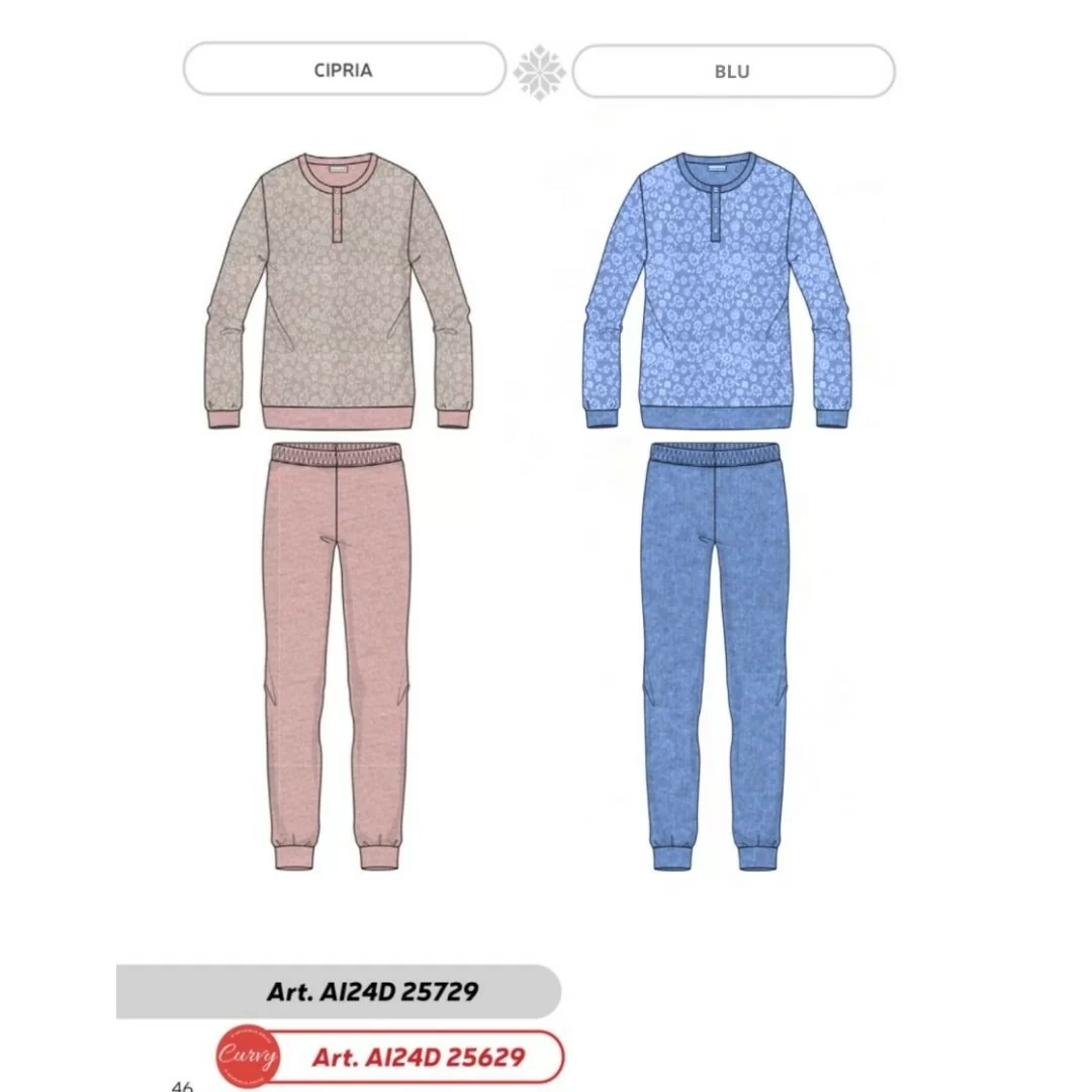 Pigiama Donna Invernale Kissimo art. 24D25729...