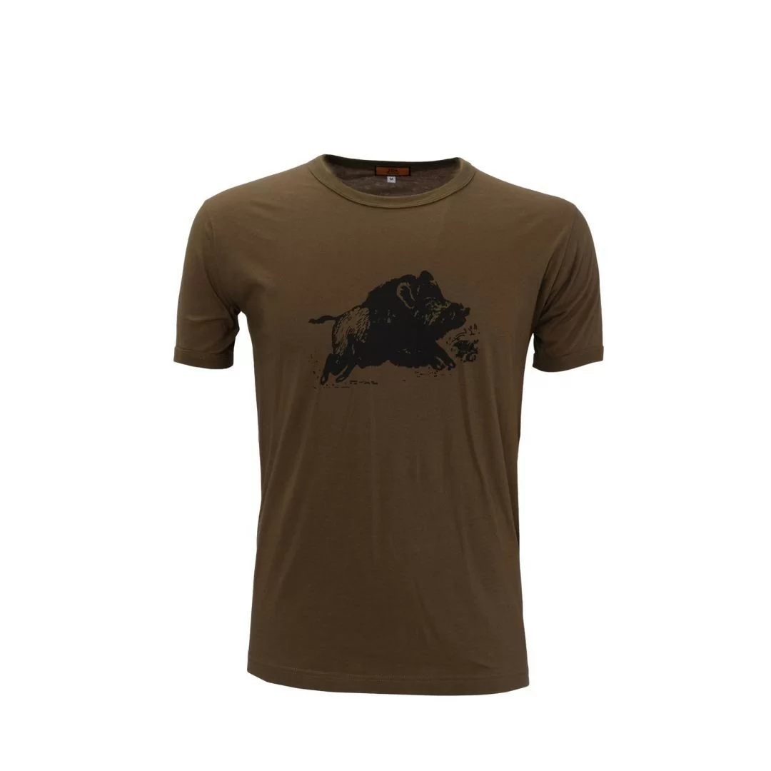 T Shirt Stampata Rs Hunting art. Cinghiale