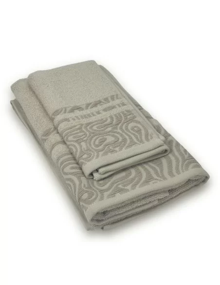 Coppia Asciugamani Linea Oro art. Slate Spugna