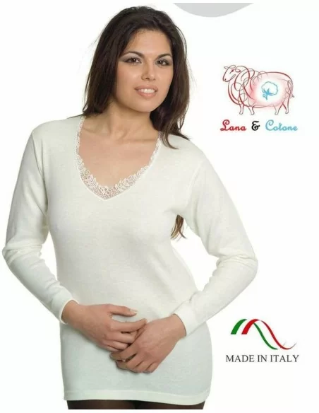 Maglia Intima Donna Leable art. 96 Manica Lunga Tripack