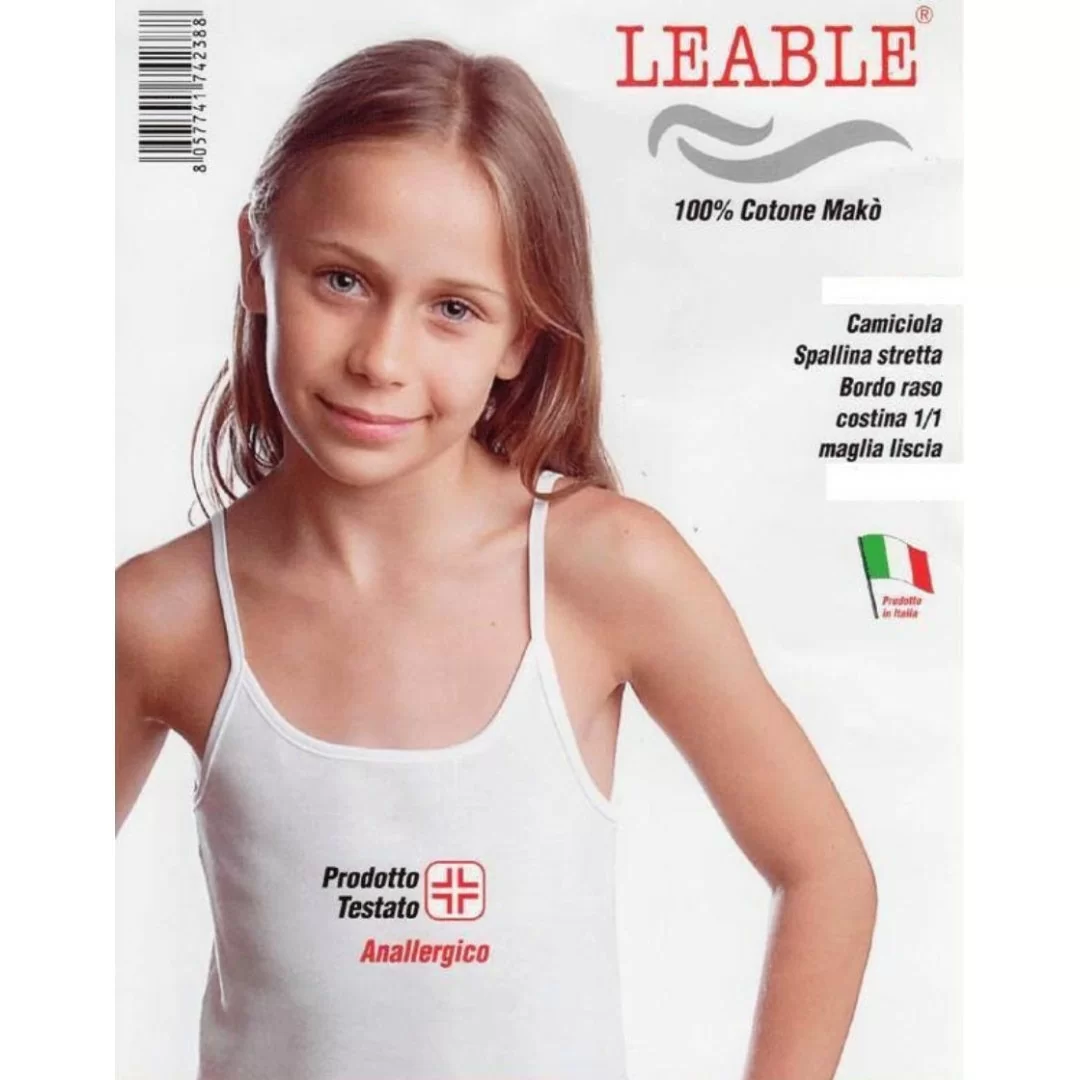 Canotta Bimba Leable art. 1446 Spalla Stretta...