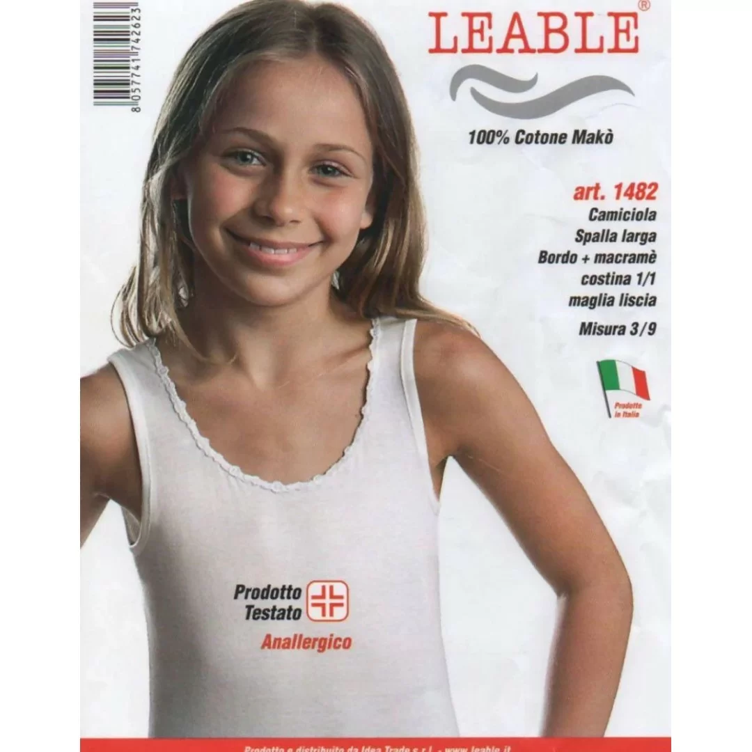 Canotta Bimba Leable art. 1482 Spalla Larga...