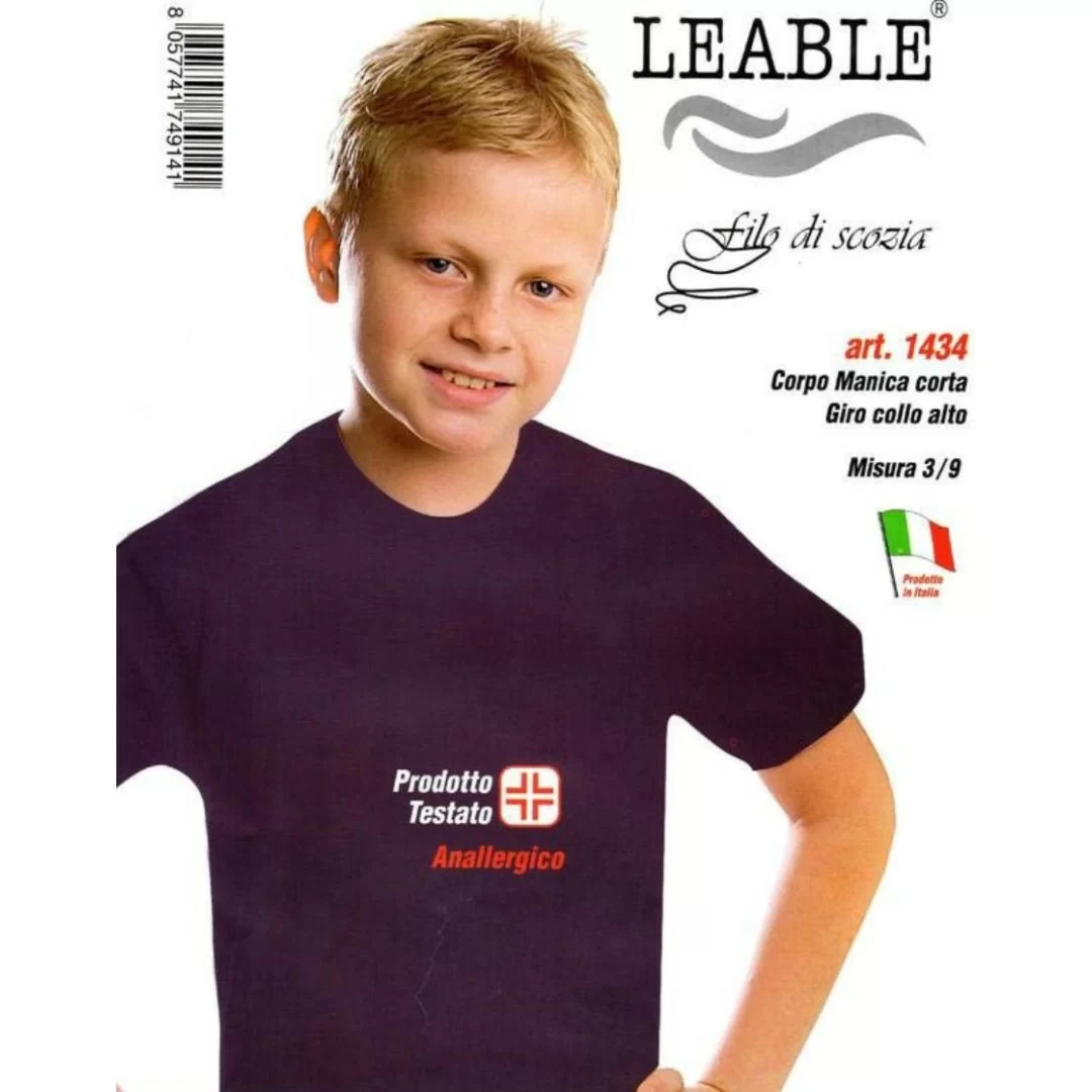 T Shirt Bambino Leable art. 1434 Girocollo Puro...