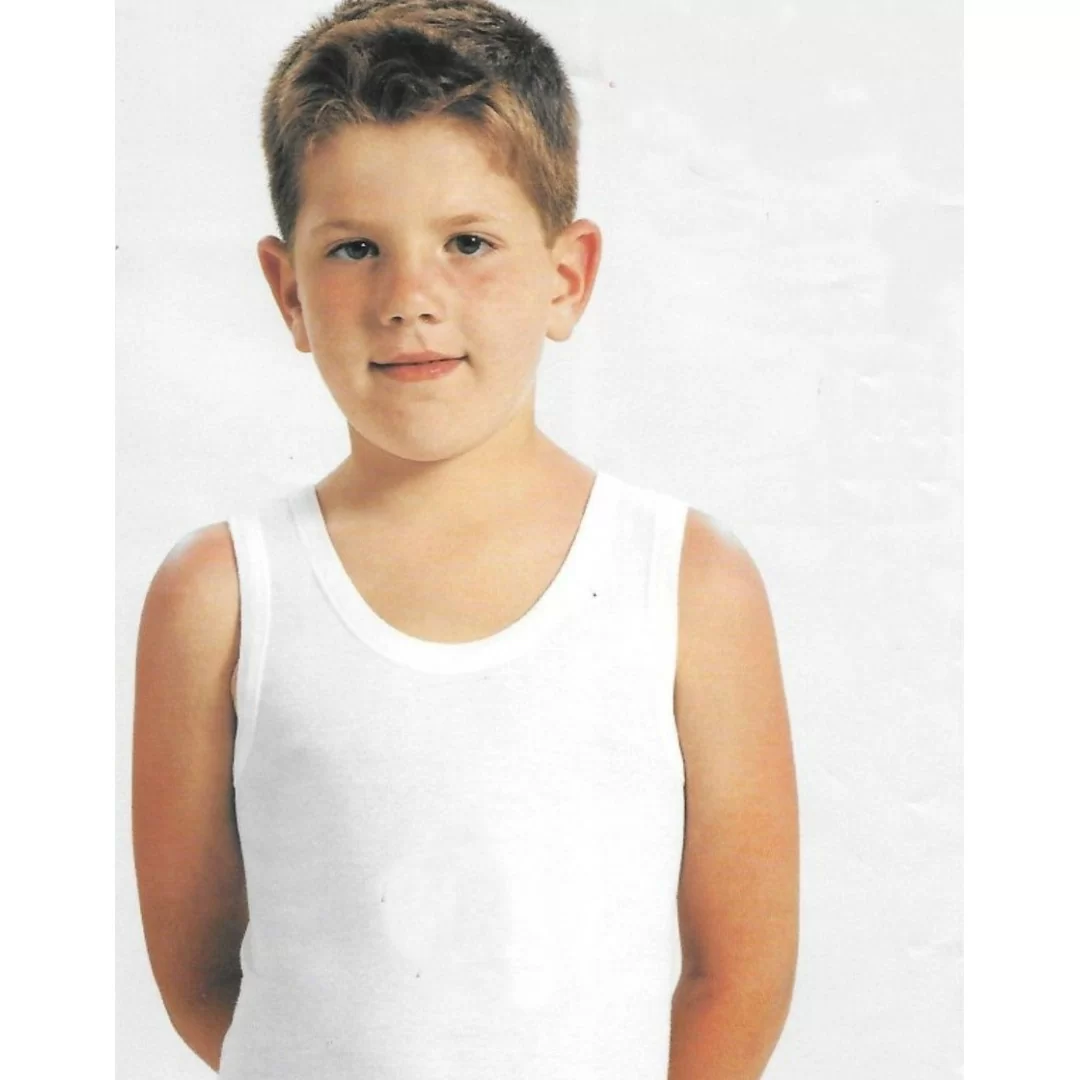 Canotta a Costine Bimbo Leable art. 1478 Bianca...