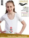 T Shirt Intima Bambina Leable art. 236 Scollo Macramè