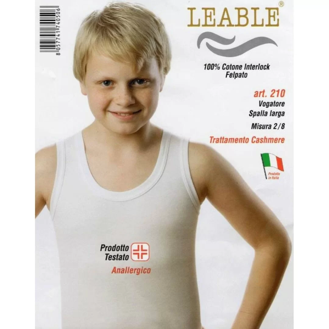 Canotta Bimbo Leable art. 210 Spalla Larga...