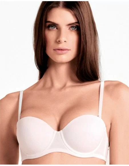Reggiseno a Fascia Lormar Pura Coppa B graduata spalline removibili