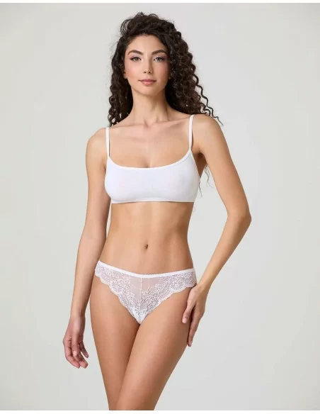 Brasiliana Pizzo Donna Jadea art. 1628 Vita Bassa set 3 pezzi