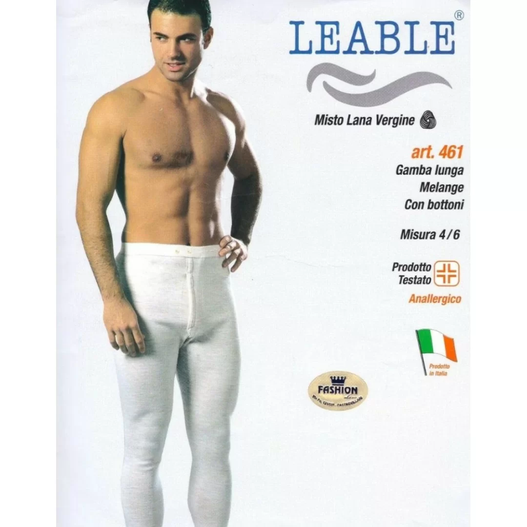 Mutande da Uomo Lana Gamba Lunga Leable art. 461-462