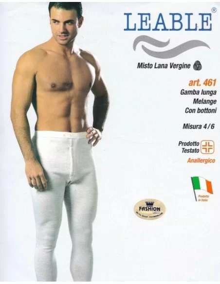 Mutande da Uomo Lana Gamba Lunga Leable art. 461-462