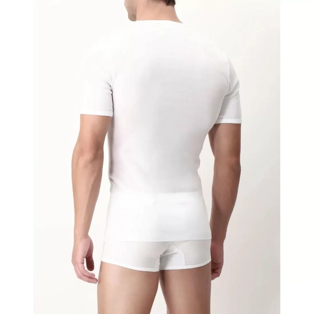 T Shirt Intima Uomo Cotone Scollo a V Bipack