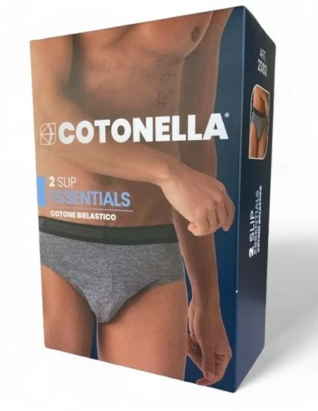Slip Uomo Cotonella art. 2383 Cotone Elasticizzato Bipack