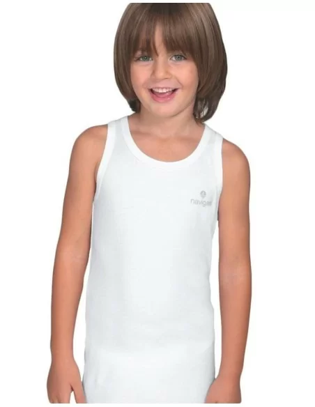 Canotta Bimbo Spalla Larga Navigare art. 13021 set 3 pezzi