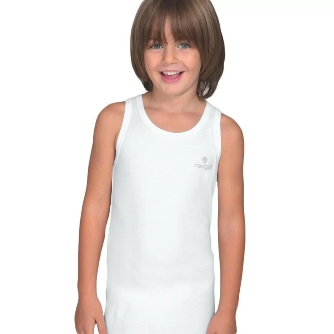 Canotta Bimbo Spalla Larga Cotone Navigare art....