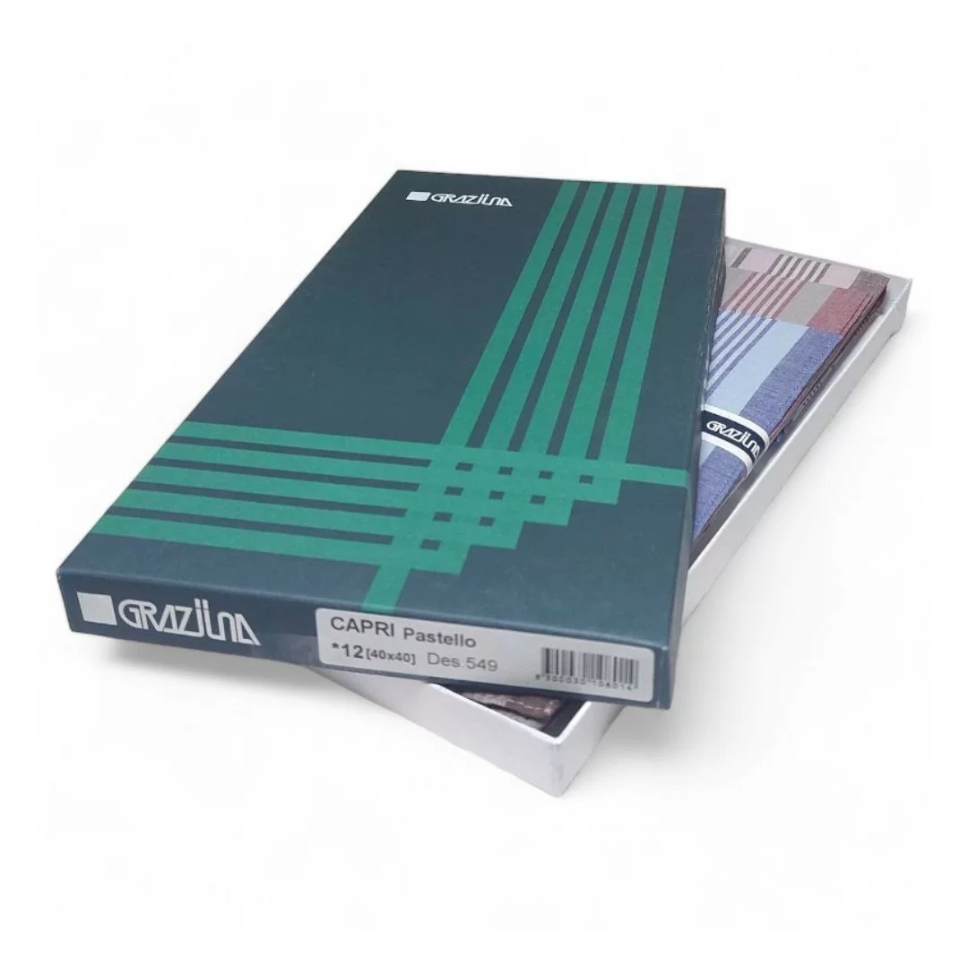 Fazzoletti Uomo Cotone 40x40cm Graziina Capri...